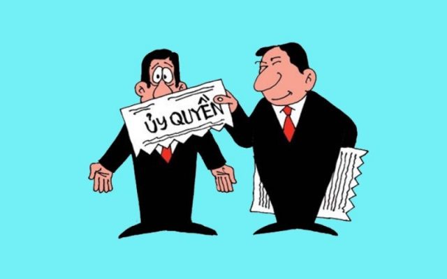 ủy quyền lại người nhận tiền